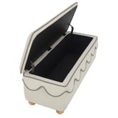 Temple &amp; Webster Tiana Upholstered Storage Ottoman Bench