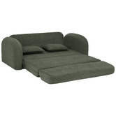 Temple &amp; Webster Georgia 3 Seater Queen Boucle Sofa Bed