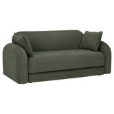 Temple &amp; Webster Georgia 3 Seater Queen Boucle Sofa Bed