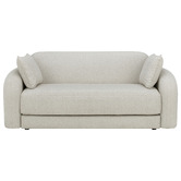 Temple &amp; Webster Georgia 3 Seater Queen Boucle Sofa Bed