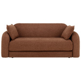 Temple &amp; Webster Georgia 3 Seater Queen Boucle Sofa Bed