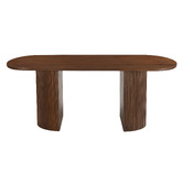 Temple &amp; Webster Anika Oval Mango Wood Dining Table