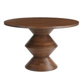 Temple &amp; Webster 120cm Axis Round Solid Mango Wood Dining Table