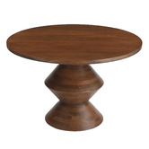 Temple &amp; Webster 120cm Axis Round Solid Mango Wood Dining Table
