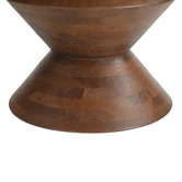 Temple &amp; Webster 120cm Axis Round Solid Mango Wood Dining Table