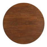 Temple &amp; Webster 120cm Axis Round Solid Mango Wood Dining Table