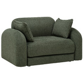 Temple &amp; Webster Georgia 1.5 Seater Single Boucle Sofa Bed