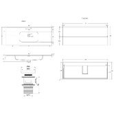 Temple &amp; Webster Havana 1200mm Wall Hung Single Vanity with Integrated Basin