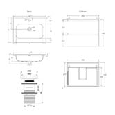 Temple &amp; Webster Havana 600mm Wall Hung Single Vanity with Integrated Basin