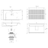 Temple &amp; Webster Panama 800mm Wall Hung Single Vanity with Integrated Basin