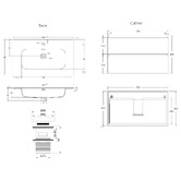 Temple &amp; Webster Havana 800mm Wall Hung Single Vanity with Integrated Basin