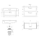 Temple &amp; Webster Dunes 800mm Wall Hung Single Vanity with Integrated Basin