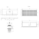 Temple &amp; Webster Panama 1200mm Wall Hung Single Vanity with Integrated Basin