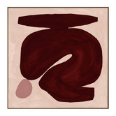 Temple &amp; Webster Merlot Block Framed Canvas Wall Art