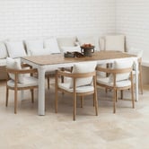 Temple &amp; Webster 6 Seater Sandie Outdoor Dining Table &amp; Venice Chair Set