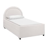 Temple &amp; Webster Archie Chenille Single Bed with Trundle