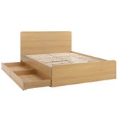 Temple &amp; Webster Meeka Bed Frame with Underbed Drawers