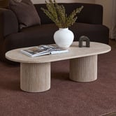 Temple &amp; Webster Tilly Travertine-Look Coffee Table