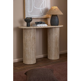Temple &amp; Webster Tilly Travertine-Look Console Table