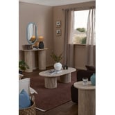 Temple &amp; Webster Tilly Travertine-Look Console Table