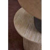 Temple &amp; Webster Tilly Travertine-Look Side Table