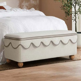Temple &amp; Webster Tiana Upholstered Storage Ottoman Bench
