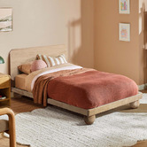 Temple &amp; Webster Bobble Pine Wood Ball Foot Bed