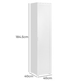 Temple &amp; Webster White Willem 1 Door Cupboard