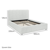 Temple &amp; Webster Natural Cora Boucle Bed