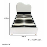 Temple &amp; Webster Cloud Boucle Gas Lift Bed