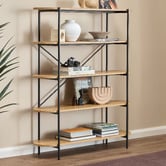 Temple &amp; Webster Brooke 5 Tier Curved Bookcase