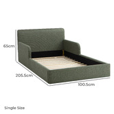 Temple &amp; Webster Harbor Chenille Single Floor Bed