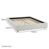 Temple &amp; Webster Raya Upholstered Bed Base