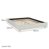 Temple &amp; Webster Raya Upholstered Bed Base