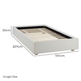 Temple &amp; Webster Raya Upholstered Bed Base