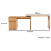Temple &amp; Webster Justin Swivel Corner Desk
