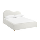 Temple &amp; Webster Cloud Boucle Gas Lift Bed