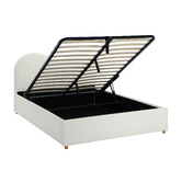 Temple &amp; Webster Cloud Boucle Gas Lift Bed