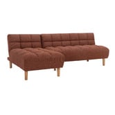 Temple &amp; Webster Dylan 4 Seater Chenille Sofa Bed with Reversible Chaise