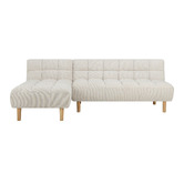 Temple &amp; Webster Dylan 4 Seater Chenille Sofa Bed with Reversible Chaise