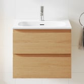 Temple &amp; Webster Havana 600mm Wall Hung Single Vanity with Integrated Basin