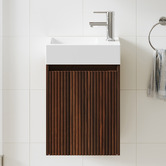 Temple &amp; Webster Panama 400mm Wall Hung Small Space Single Vanity with Integrated Basin