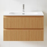 Temple &amp; Webster Panama 800mm Wall Hung Single Vanity with Integrated Basin