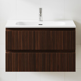 Temple &amp; Webster Panama 800mm Wall Hung Single Vanity with Integrated Basin