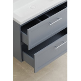 Temple &amp; Webster Dunes 800mm Wall Hung Single Vanity with Integrated Basin
