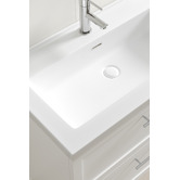 Temple &amp; Webster Dunes 800mm Wall Hung Single Vanity with Integrated Basin