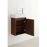 Temple &amp; Webster Panama 400mm Wall Hung Small Space Single Vanity with Integrated Basin