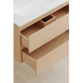 Temple &amp; Webster Havana 800mm Wall Hung Single Vanity with Integrated Basin