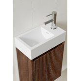 Temple &amp; Webster Panama 400mm Wall Hung Small Space Single Vanity with Integrated Basin