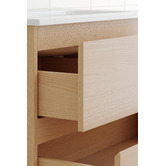 Temple &amp; Webster Havana 800mm Wall Hung Single Vanity with Integrated Basin